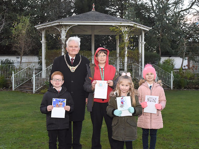 The winners of Provost Buchanan's Christmas Card Competition