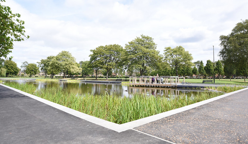 Zetland Park pond, one of the biodiversity projects completed in the last year