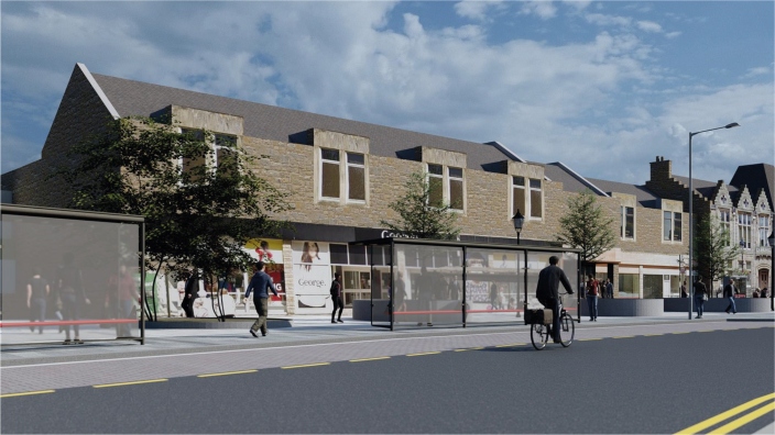 Artist impression of what Lint Riggs and Newmarket Street will look like once work is complete in November
