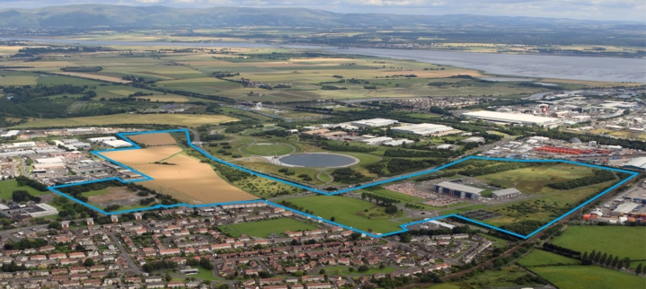 The infrastructure improvement works would help unlock the Falkirk Gateway investment zone marked out in blue