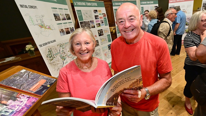 Pictured: Sylvia and Sandy McPhee, from Polmont. They said the proposals were “impressive” and were glad to see the regeneration concepts were “not just about shops”. 