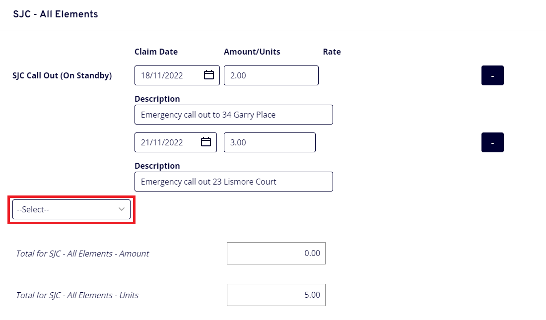 claim form expansion example