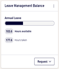 Leave Management balance widget