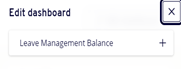 Edit Dashboard screen shot showing Add leave balance option