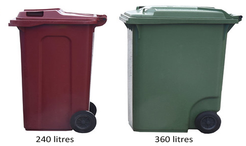 240 litre bin and a 360 litre bin